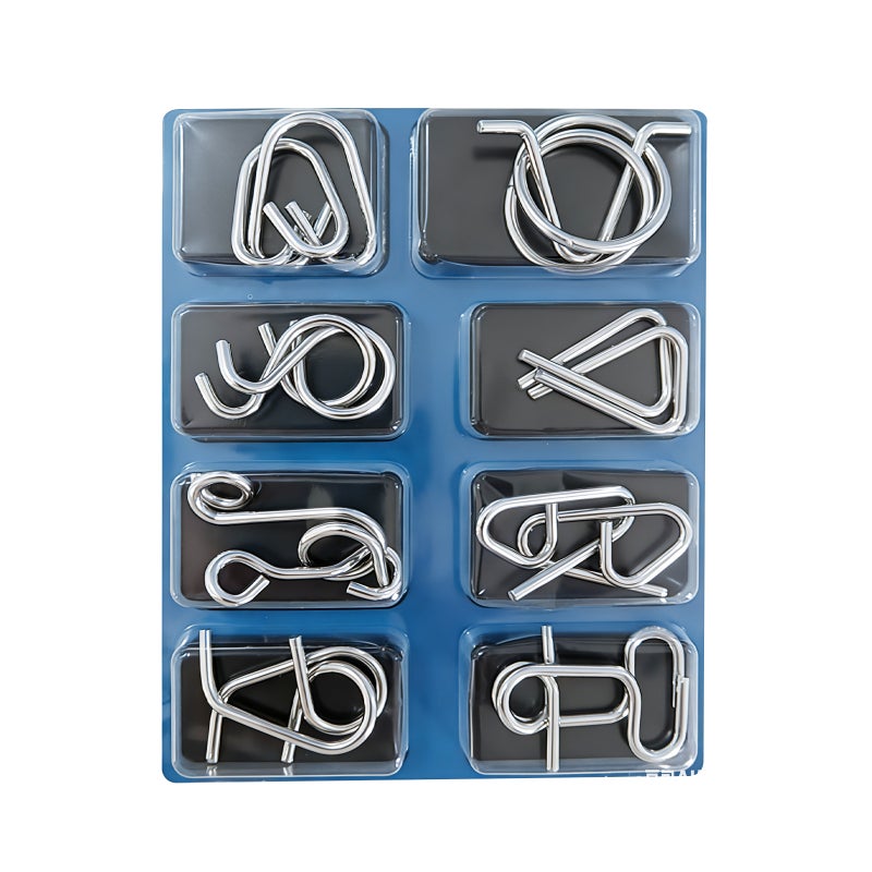 Nine-Link Unlocking Puzzle Toy Trains Spatial Thinking And Concentration, Promotes Parent-Child Interaction, And Enhances Hands-On Ability - Image 1