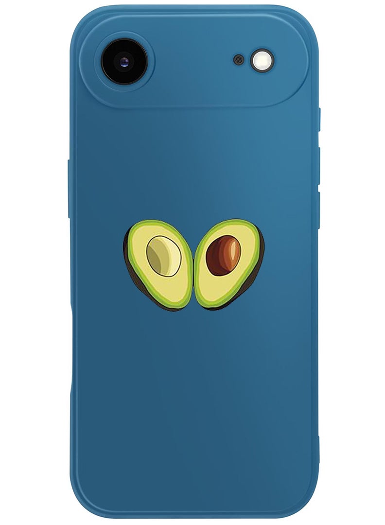 Theodor Protective Slim Fit Case Liquid Silicone Cover with Full Body Protection Anti-Scratch Shockproof Case For Apple iPhone 17 Air (Blue) Avacado Open - Image 1