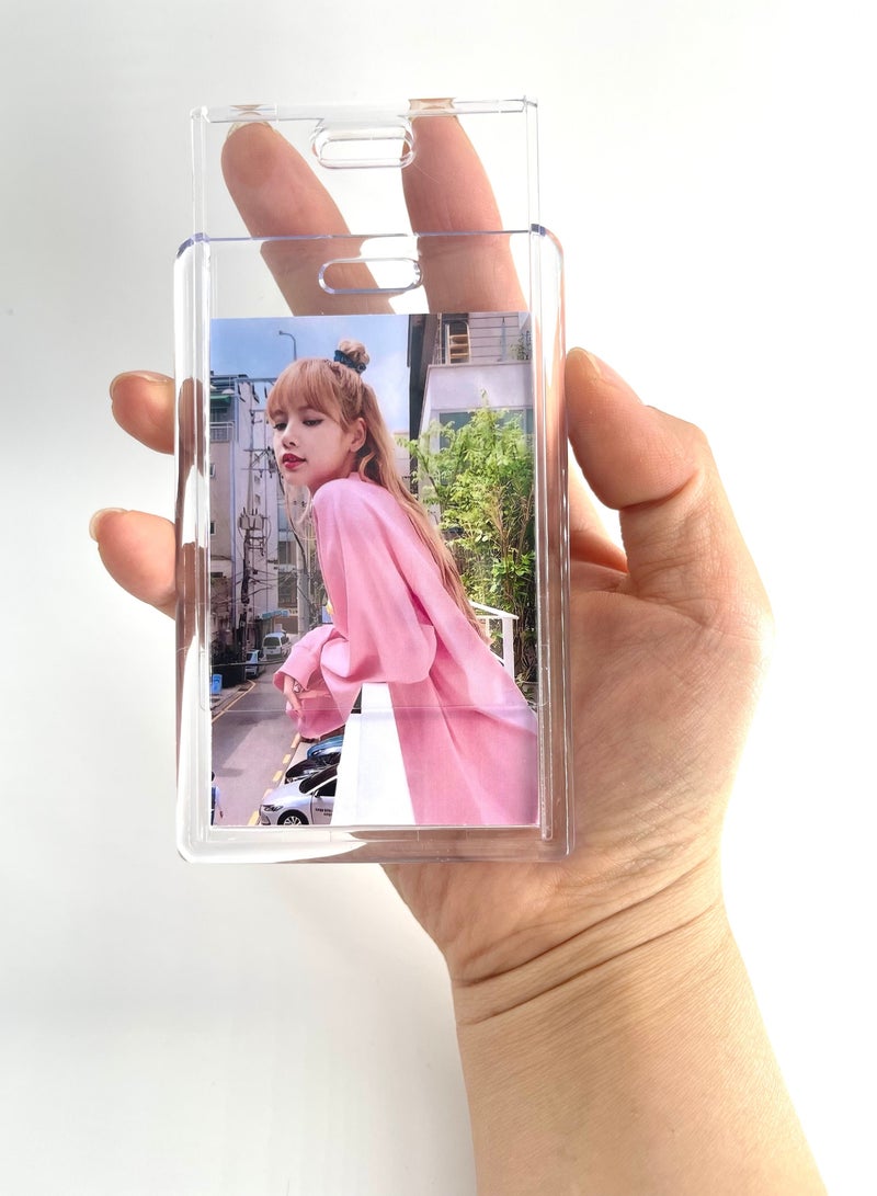 Generic Blackpink Lisa Cute Heart Acrylic ID Card Holder  - Image 3
