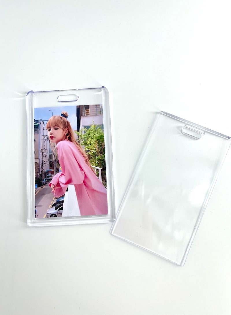 Generic Blackpink Lisa Cute Heart Acrylic ID Card Holder  - Image 2