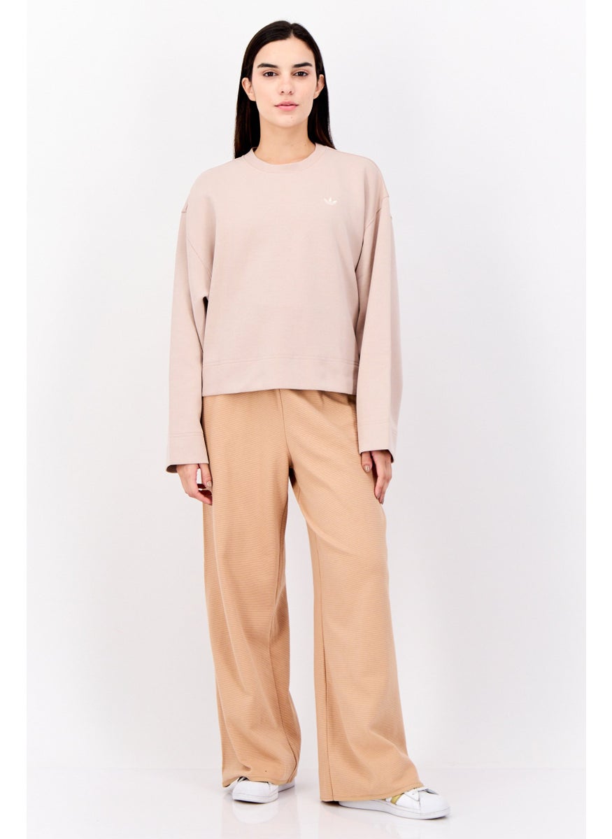 adidas Originals - Women Sportswear Fit Long Sleeves Outdoor Sweatshirt, Tan - Image 1