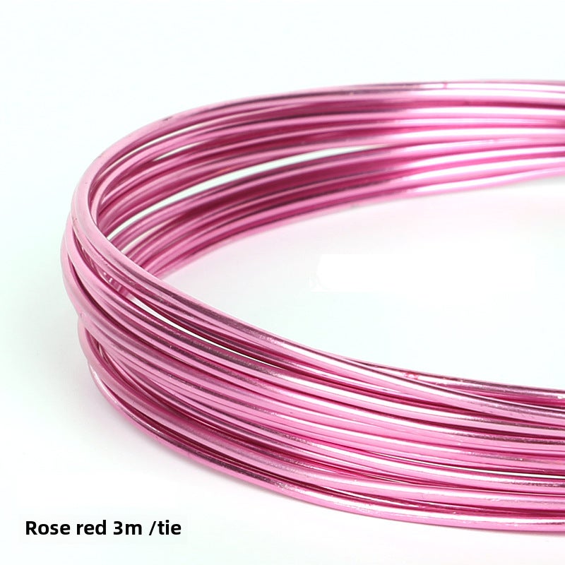 1mm-2.5mm Oxidized Colorful Aluminum Wire for DIY Crafts Rose 