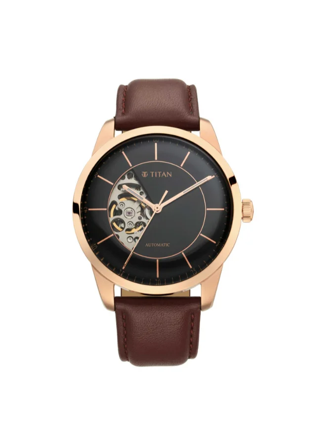 تيتان Men Digital Round Shape Leather Wrist Watch - 90126WL02 - 43.5 Mm
