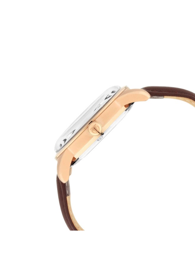 تيتان ساعة يد جلدية رقمية دائرية للرجال - Image 4