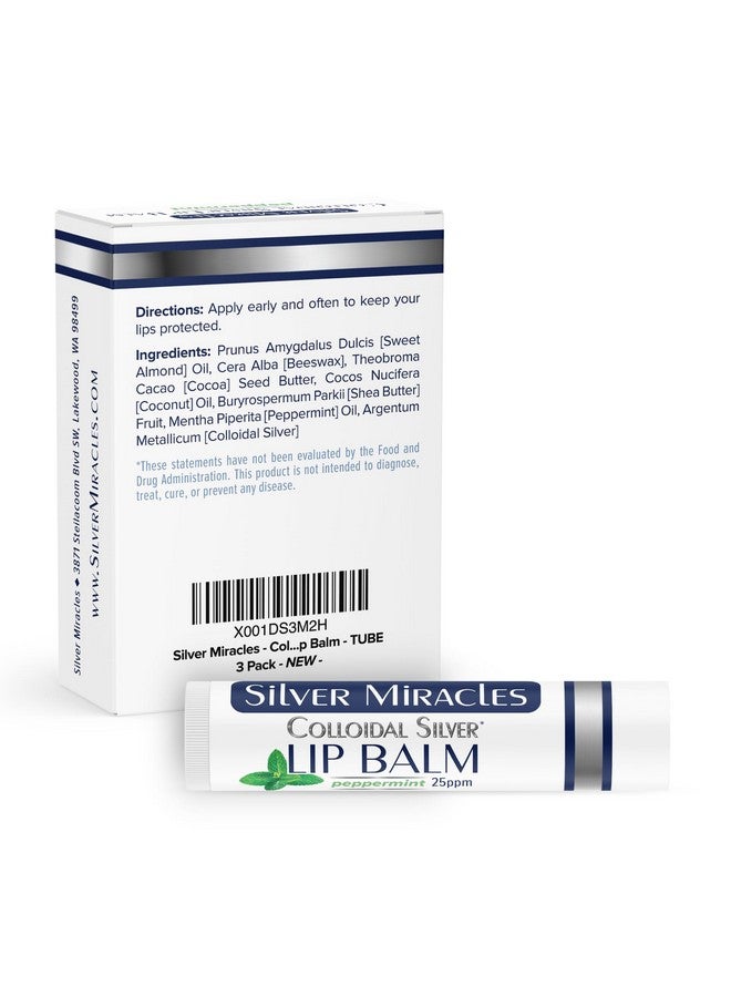 Silver Miracles Colloidal Silver Lip Balm Tube 3 Pack - Image 2