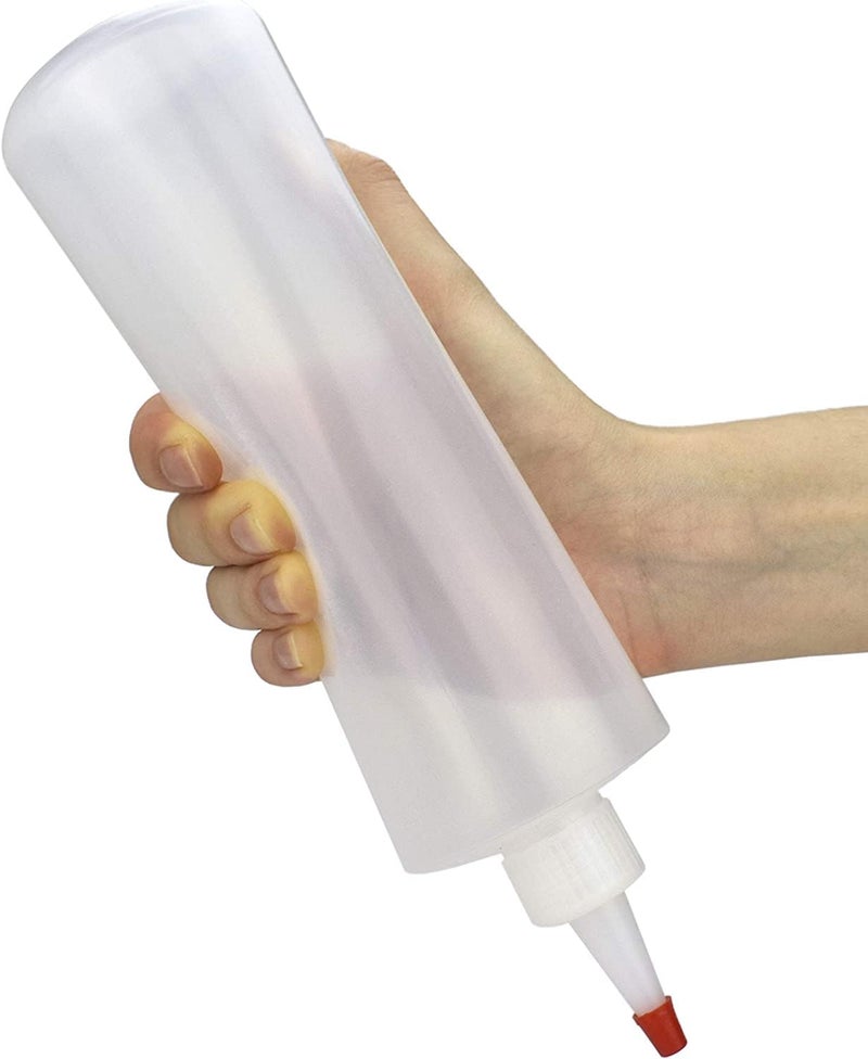 BRIGHTFROM Empty Squeeze Bottles 16 OZ 4 PACK Squirt Containers with Red Top BPA Free for Condiments Syrup Ketchup Sauces Dressing Oil Honey  Arts and Crafts  Leak Proof  Kitchen - Image 3