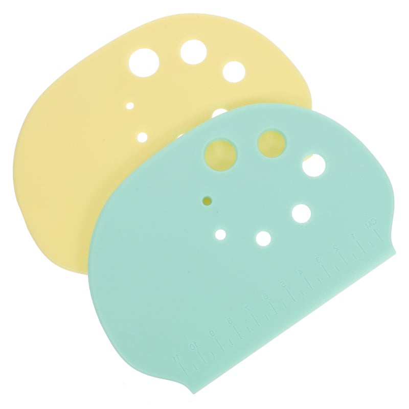 4 pcs Dough Scraper With Scales Dough Cutter Dough Hole Pastry Chopper Kitchen Supply - Image 5