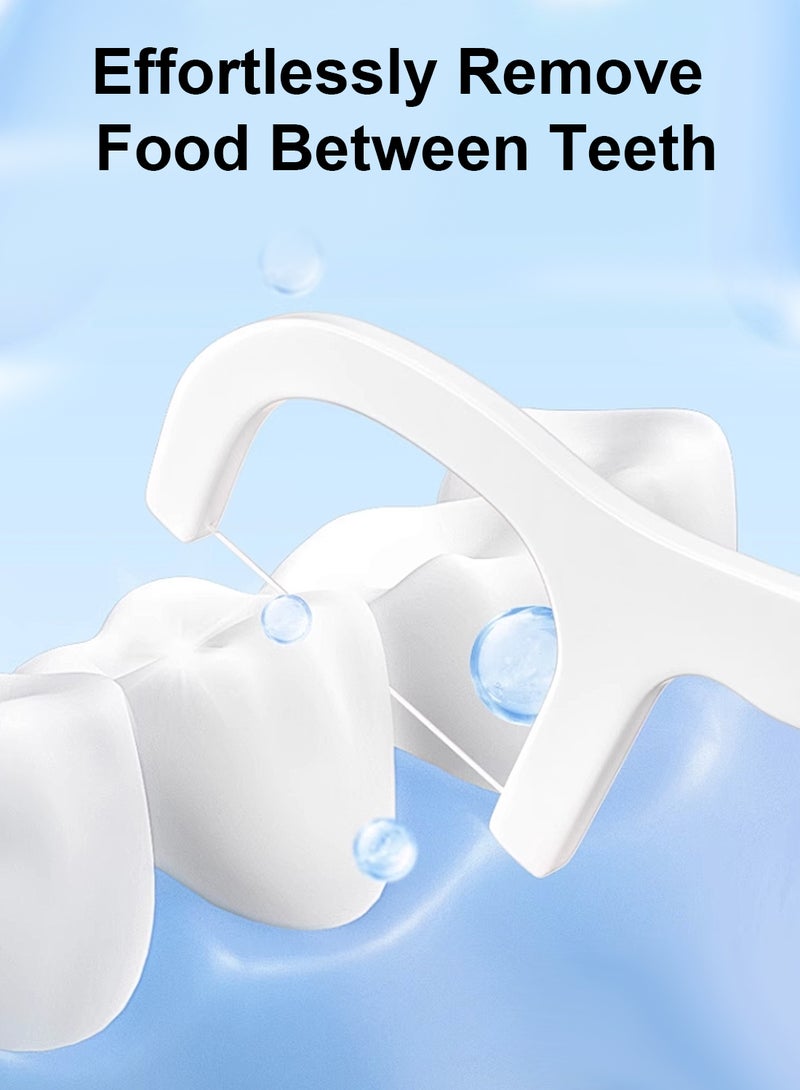 MM 5 Boxse Dental Floss Picks for Clean Teeth and Healthy Gums, Disposable Toothpick Flossers with Portable Cases, Effective Teeth Cleaning (100 Pcs/Box) - Image 4