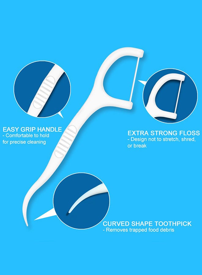 MM 5 Boxse Dental Floss Picks for Clean Teeth and Healthy Gums, Disposable Toothpick Flossers with Portable Cases, Effective Teeth Cleaning (100 Pcs/Box) - Image 3