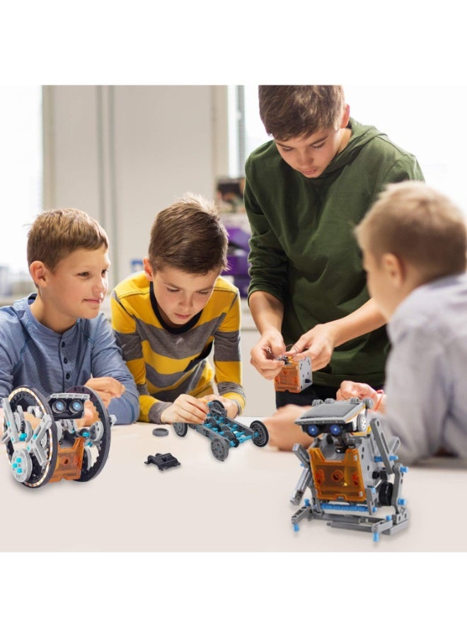 حديقة الألعاب 12 في 1 ألعاب روبوتية تعمل بالطاقة الشمسية لتعليم العلوم والرياضيات والهندسة والرياضيات للأطفال، مجموعة بناء إبداعية تعمل بالطاقة الشمسية للأولاد والبنات من سن 8 إلى 12 عامًا، هدية مشروع هندسة الروبوتات التعليمية للتعلم، لعبة نشاط تجميع عملي - Image 5