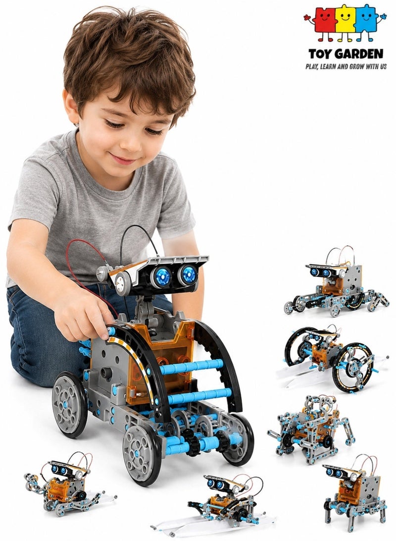 TOY GARDEN 12-in-1 STEM Education DIY Solar Robot Toys Building Science Kits for Kids, Creative Solar-Powered Construction Set for Boys & Girls Ages 8-12, Educational Robotics Engineering Project Gift for Learning, Hands-On Assembly Activity Toy - Image 2