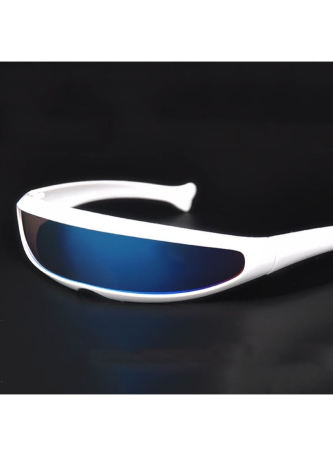 Generic - New Futuristic Narrow Cyclops Sunglasses Laser Eyeglasses UV400 Personality Mirrored Lens Costume Eyewear Men Gafas De Sol-Lenses Color:New Style 06-Frame Color:As shown in the figu - Image 1