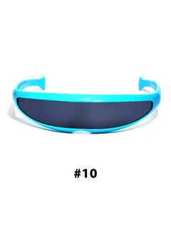 New Futuristic Narrow Cyclops Sunglasses Laser Eyeglasses UV400 Personality Mirrored Lens Costume Eyewear Men Gafas De Sol-Lenses Color:New Style 06-Frame Color:As shown in the figu