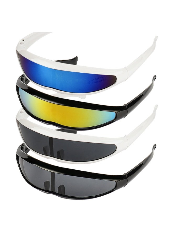 Generic - New Futuristic Narrow Cyclops Sunglasses Laser Eyeglasses UV400 Personality Mirrored Lens Costume Eyewear Men Gafas De Sol-Lenses Color:New Style 06-Frame Color:As shown in the figu - Image 1