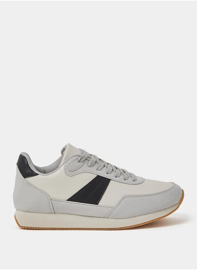 ستايلي Contrast Suede Upper Elevated Sneakers