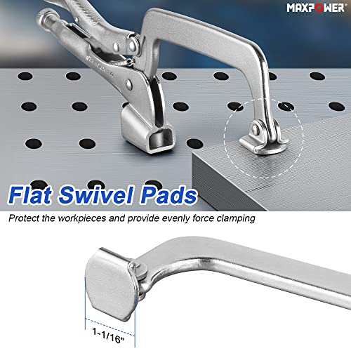 MAXPOWER Bench Clamp 14-inch, Inserta Pliers with M8 Bolts, Welding Table Locking Clamps, Pack of 2 - Image 4