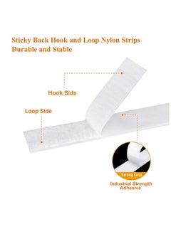 General Double Sided Sticky of 2,Heavy Duty Hook and Loop Tape Strips with Adhesive Sticky Back, Strength Fasten Interlocking, for Home Office  - Image 2
