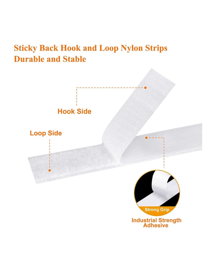 General Double Sided Sticky of 2,Heavy Duty Hook and Loop Tape Strips with Adhesive Sticky Back, Strength Fasten Interlocking, for Home Office  - Image 2