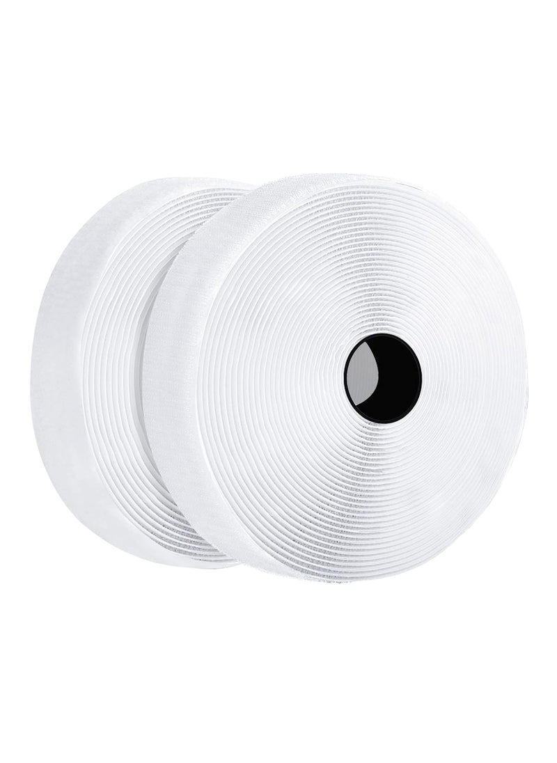 General Double Sided Sticky of 2,Heavy Duty Hook and Loop Tape Strips with Adhesive Sticky Back, Strength Fasten Interlocking, for Home Office  - Image 1