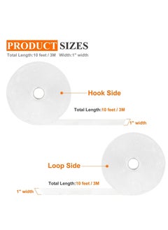 General Double Sided Sticky of 2,Heavy Duty Hook and Loop Tape Strips with Adhesive Sticky Back, Strength Fasten Interlocking, for Home Office  - Image 5