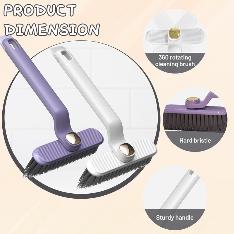 CAVERNSHOP فرشاة تنظيف المرحاض من كافيرنشوب متعددة الوظائف، فرشاة تنظيف دوارة بزاوية 360، فرشاة تنظيف الشقوق الصلبة القابلة للدوران للنوافذ والحمام والمطبخ - Image 5