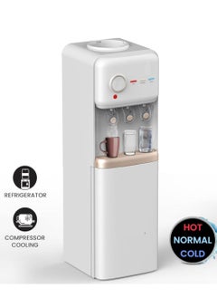 Generic Top Loading Water Dispenser with 3 Taps Hot, Normal, Cold – Stainless Steel Tank, Compressor Cooling, Built-in Refrigerator – Energy Efficient Water Cooler for Home & Office  - Image 1