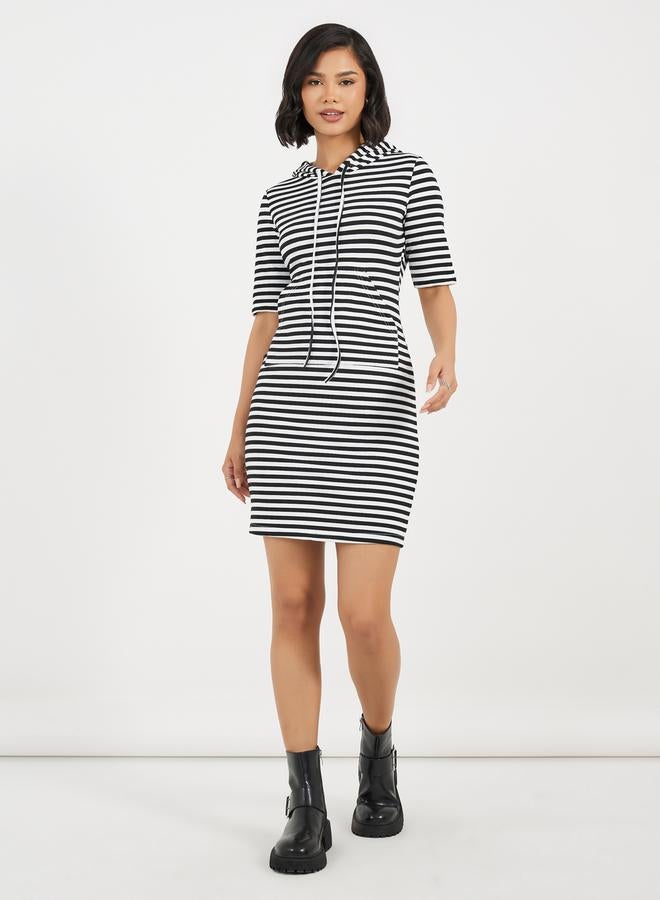 Aria Romance Striped Hoodie Dress  - Image 2