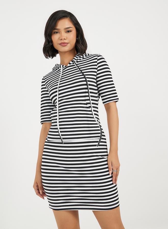 Aria Romance Striped Hoodie Dress  - Image 3