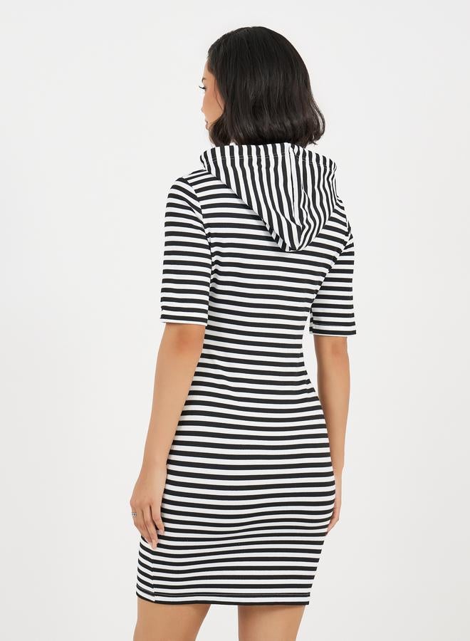 Aria Romance Striped Hoodie Dress  - Image 5