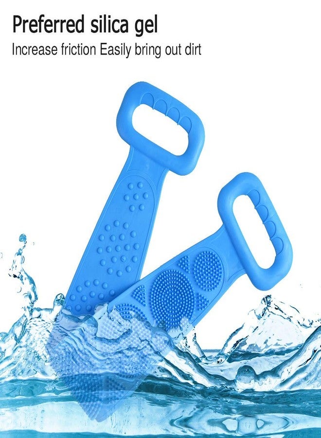 شريجي فرشاة تنظيف الجسم والظهر المصنوعة من السيليكون من شريجيه لإزالة الجلد الميت للرجال والنساء (متعددة الألوان: عبوة من قطعة واحدة) - Image 3