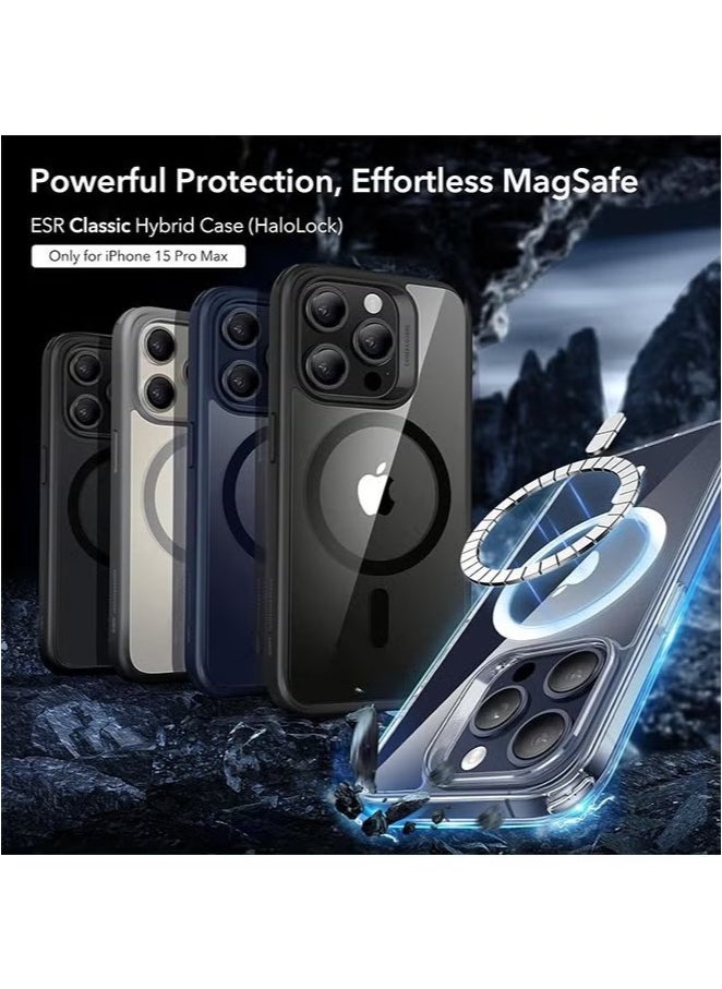 iPhone 16 Pro Max Magnetic Clear Case | Anti-Yellowing & Scratch-Resistant | Shockproof with Air Guard Corners | Strong MagSafe Compatible Case