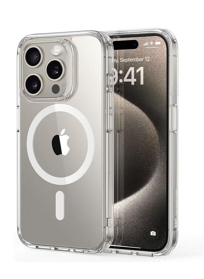 iPhone 16 Pro Max Magnetic Clear Case | Anti-Yellowing & Scratch-Resistant | Shockproof with Air Guard Corners | Strong MagSafe Compatible Case