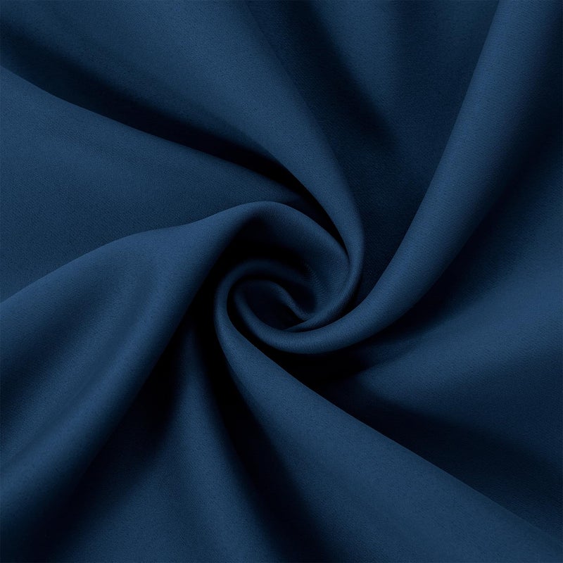 LEMOMO Navy Blue Blackout Curtains 40 x 63 Inch Length/Set of 2 Curtain Panels/Thermal Insulated Room Darkening Blackout Curtains for Bedroom - Image 5