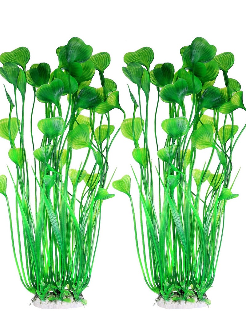 Artificial Aqua Plants, Aquarium Aquatic Plant Decorations, Aquarium Aquatic Plastic Plant Decorations, Underwater Plant Decorations for All Fish Decorations (2 Pieces)  - Image 1