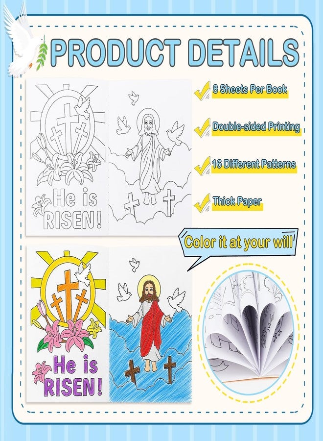 Zealor 72 PCS Christian Mini Coloring Book for Kid Religious Bible Story Activity Booklet Easter Jesus Small Coloring Book DIY Craft Project for Easter Basket Stuffer Operation Christmas Shoebox Prize - Image 3