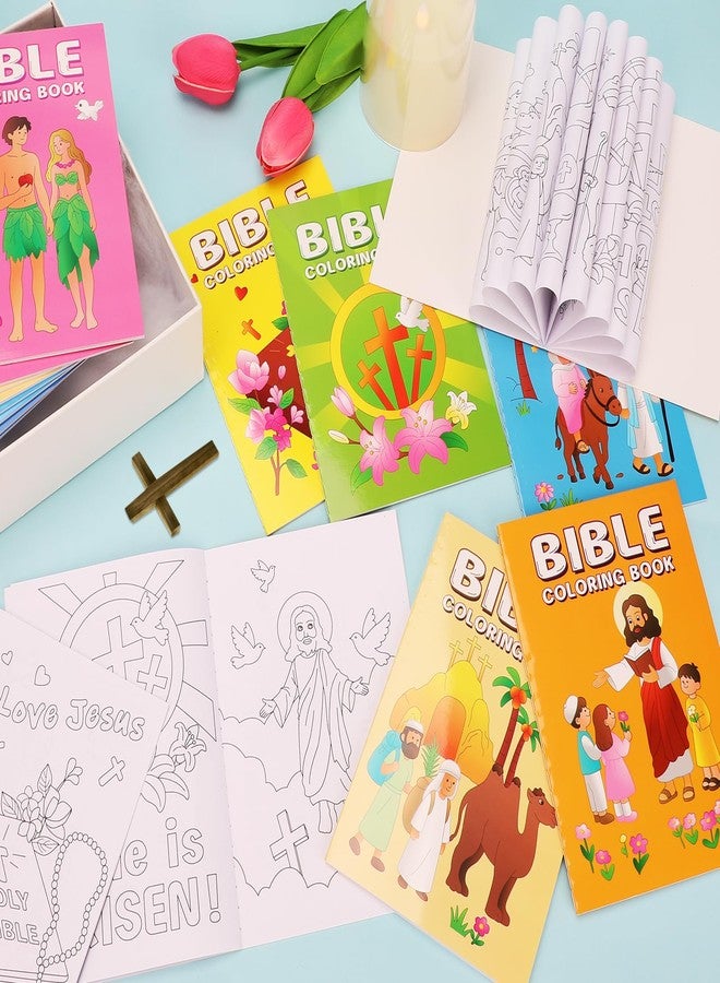 Zealor 72 PCS Christian Mini Coloring Book for Kid Religious Bible Story Activity Booklet Easter Jesus Small Coloring Book DIY Craft Project for Easter Basket Stuffer Operation Christmas Shoebox Prize - Image 4