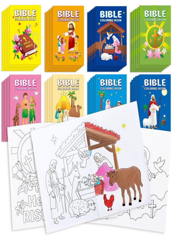 Zealor 72 PCS Christian Mini Coloring Book for Kid Religious Bible Story Activity Booklet Easter Jesus Small Coloring Book DIY Craft Project for Easter Basket Stuffer Operation Christmas Shoebox Prize - Image 1