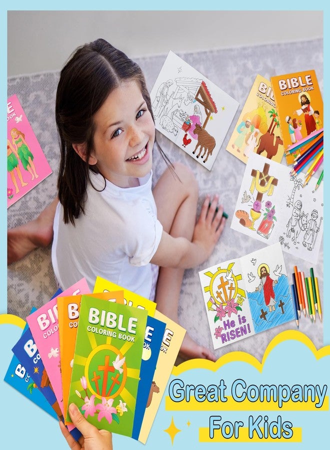 Zealor 72 PCS Christian Mini Coloring Book for Kid Religious Bible Story Activity Booklet Easter Jesus Small Coloring Book DIY Craft Project for Easter Basket Stuffer Operation Christmas Shoebox Prize - Image 5