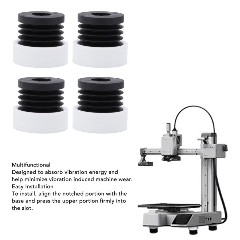 Zunate 4PCS Anti Vibration Feet for A1 Mini 3D Printer Rubber ABS Shock Absorbing Pads - Image 3