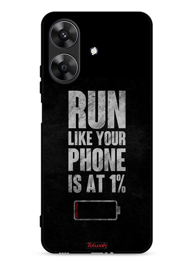 Tolwak Realme Note 60 4G Protective Case Cover Run Like Your Phone Is At 1 Percent - Image 1