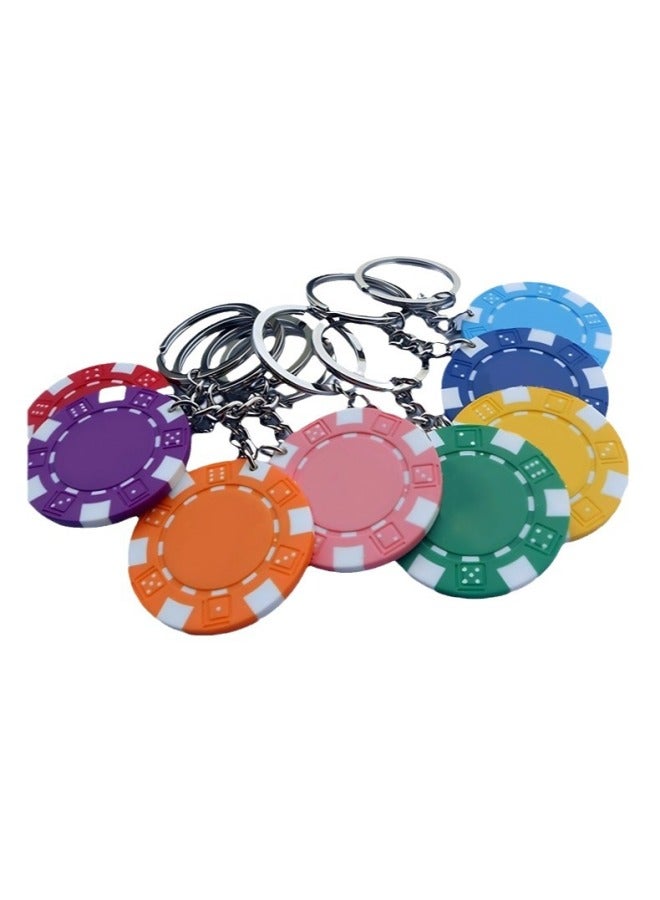 Direct Chip Key Chain Plastic Chips Key Chain Chess Room Silk Screen Bronzing Chips Key Ring Chips-Color:Coffee-Specifications:40*3.3mm*16.5g - Image 5