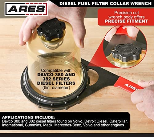 ARES 14024 Diesel Fuel Filter Collar Wrench 6 Inch Diameter Black Carbon Steel - Image 5