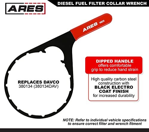 ARES 14024 Diesel Fuel Filter Collar Wrench 6 Inch Diameter Black Carbon Steel - Image 3