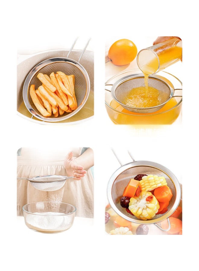 Jekero 304 Stainless Steel Strainer Skimmer, Soy Milk Filter Ladle, Frying Basket, Froth Remover, Flour Sieve, Two Pieces - Image 1