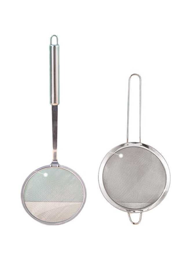 Jekero 304 Stainless Steel Strainer Skimmer, Soy Milk Filter Ladle, Frying Basket, Froth Remover, Flour Sieve, Two Pieces - Image 3