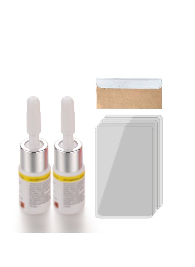 Generic Windshield Crack Repair Kit, 2Pcs White Windscreen Repair Kit, Repair Fluid Kit, Car Windshield Kits DIY Cars Window Tools, Glass Corrector Set, Crack Repairing, Nicks for Car 