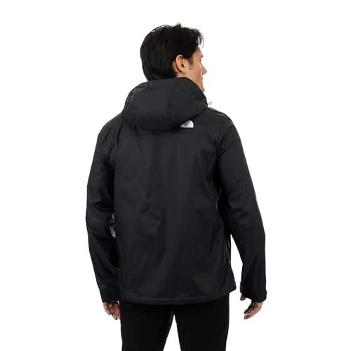 THE NORTH FACE جاكيت مطر بغطاء رأس للرجال من ذا نورث فيس، أسود TNF، كبير - Image 2