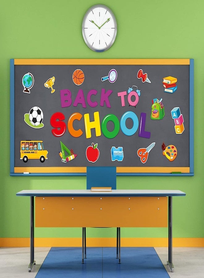BeYumi 69Pcs Back to School Cutouts Bulletin Board Decoration Set DIY Cardstock Paper Cutouts First Day of School Teacher Supplies for Welcome School Theme Party Elementary Preschool Kindergarten - Image 4