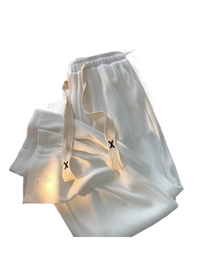 2024 Summer Lightweight Mens Casual Trousers Cool Dry K129 White