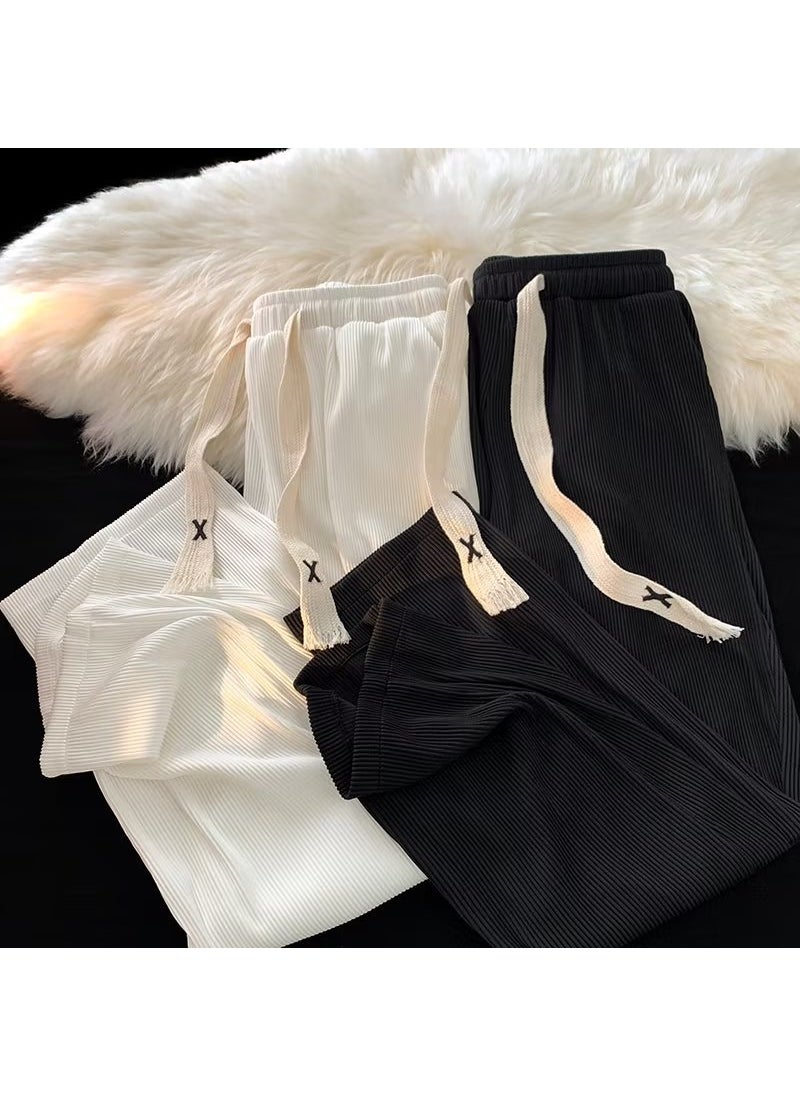 2024 Summer Lightweight Mens Casual Trousers Cool Dry K129 White